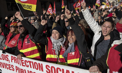 French workers country-wide strike